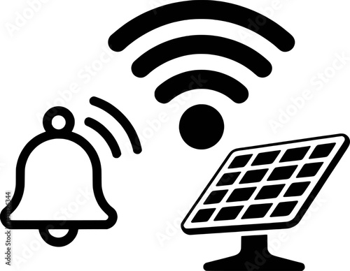 Smart Home Solar Power System Alert Notification And Wireless Connection