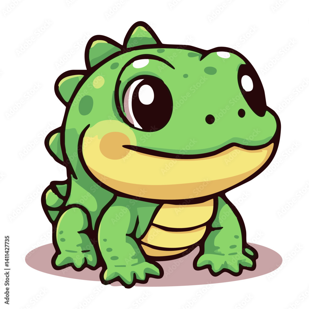 Fototapeta premium A cute cartoon reptiles illustration