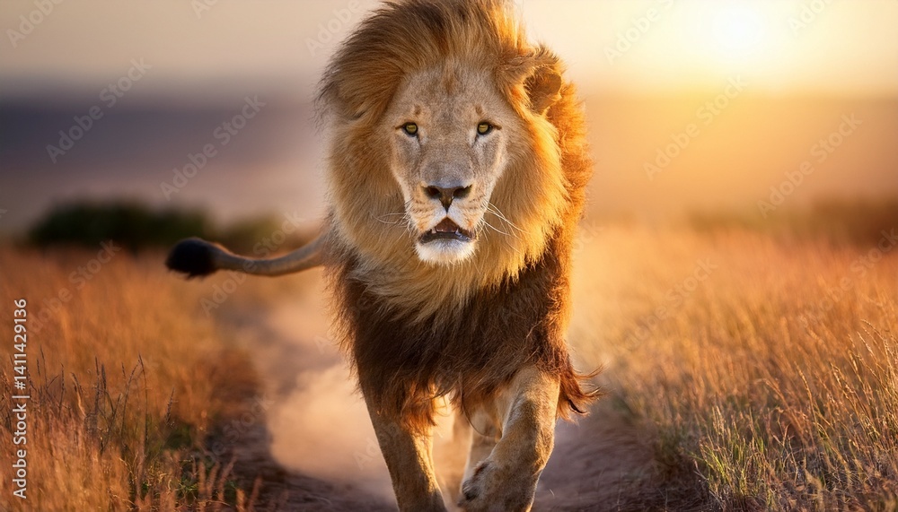 lion in the savannah lion in the savannah