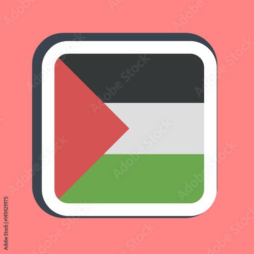 Sticker square palestine flag. Palestine elements. Good for prints, posters, logo, infographics, etc. Free Download Sticker square palestine flag. Palestine elements. Good for prints, posters, logo, infographics, etc. - GFXLoad