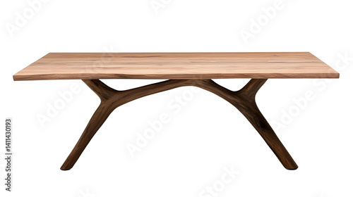 Obraz na płótnie Wooden table with industrial metal legs w salonie