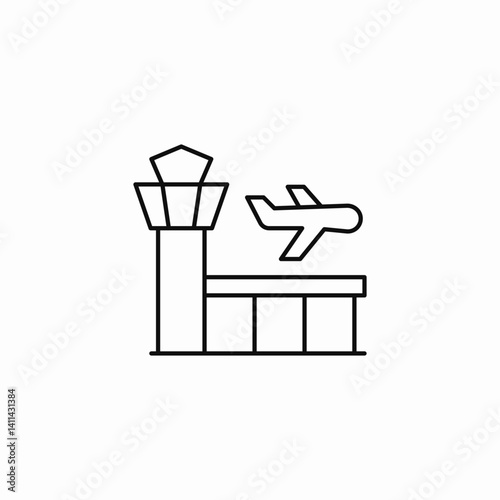 airport terminal icon sign vector