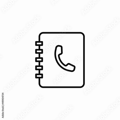 phone directory icon sign vector