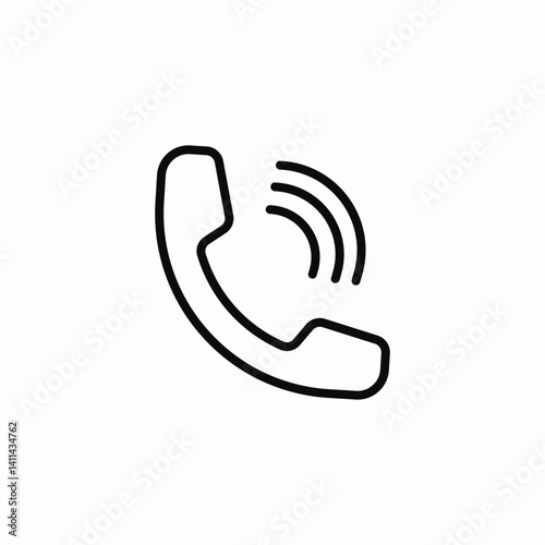 phone ring icon sign vector