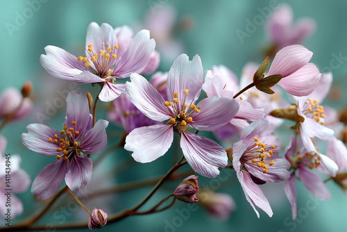 Soft light bathes delicate ...