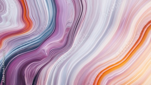 Modern poster design featuring an abstract composition of swirling colors (pu...