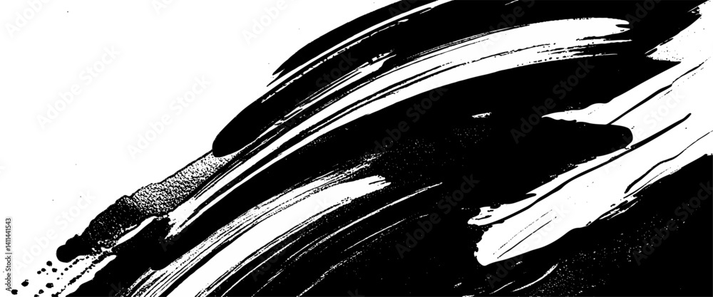 Vector new style grunge brush strokes