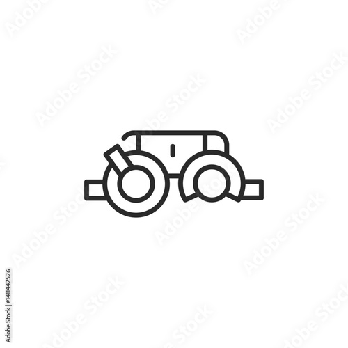 Eye exam icon. Simple eye exam icon for social media, app, and web design. Vector illustration.
