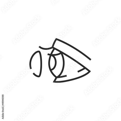 Eye lenses icon. Simple eye lenses icon for social media, app, and web design. Vector illustration.