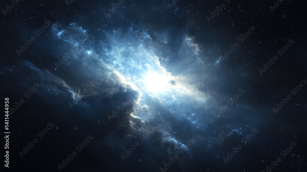 Fototapeta premium Two Souls Navigating Between Astronomical Bodies in Space