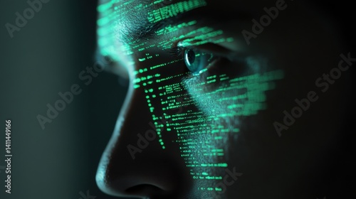 A digital forensic analyst reviewing encrypted data on a specialized monitor. Featuring cyber security and investigation