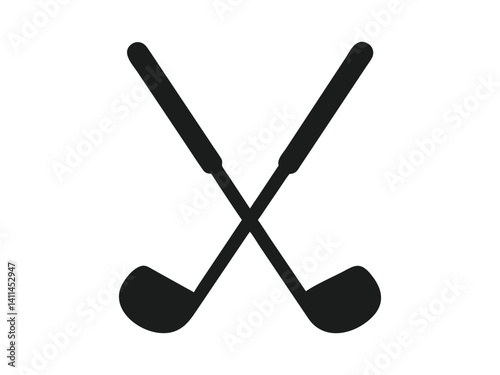 Crossed Golf Clubs Silhouette: Iconic Golf Symbol