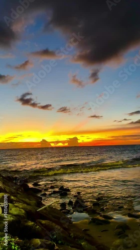 sunset over the sea