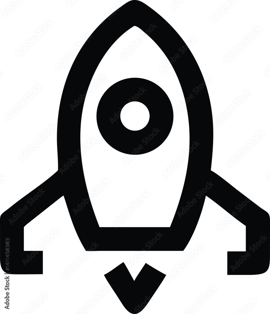 Launch Your Ideas Rocket Icon Design Launch Your Ideas Rocket Icon Design