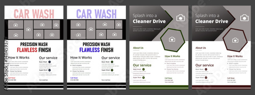 Creative car wash car detailing and rental flyer,Auto detailing service,bubbles, clean, shine, care, tire, technology,business advertising banners, and social media posts,Car Wash poster templates.
