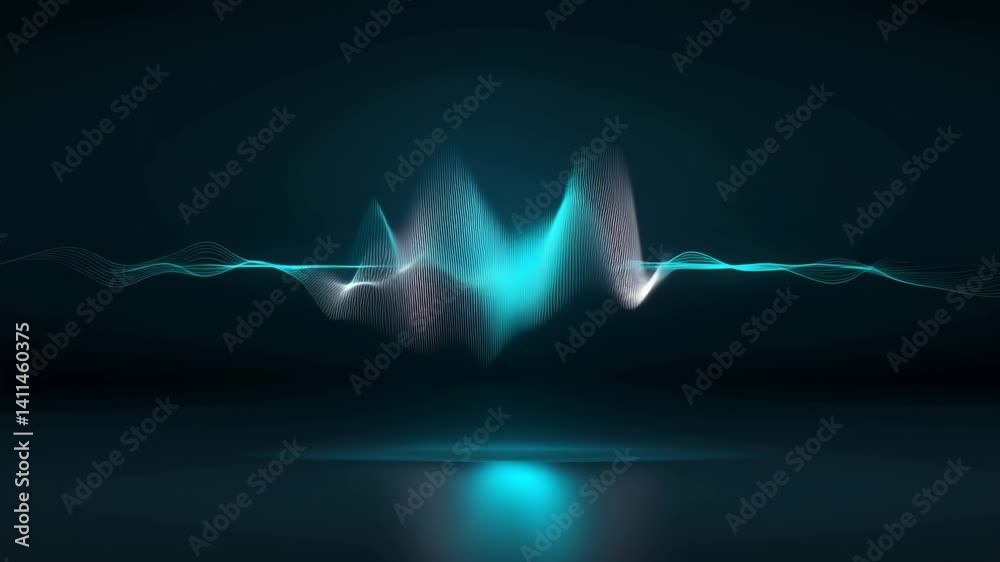 Pulsing AI Voice Wave in Blue and White | Artificial Intelligence