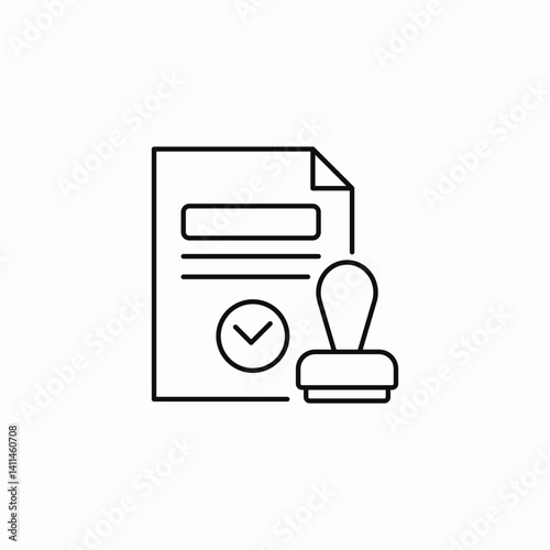 approved document icon sign vector