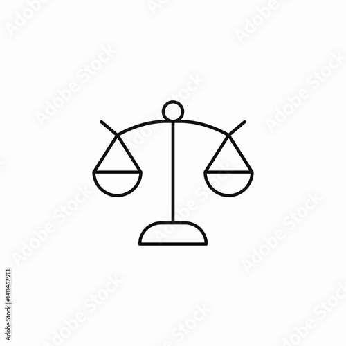 legal balance icon sign vector