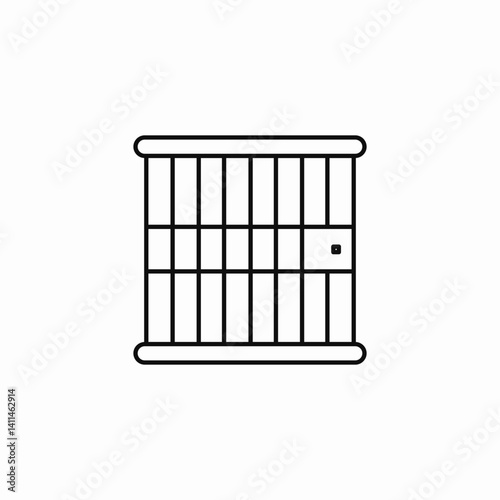 jail cell icon sign vector