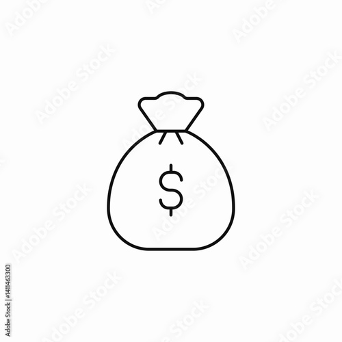 money bag icon sign vector