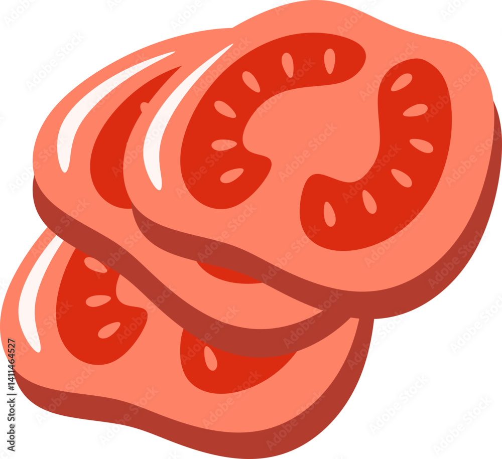 Tomato Slices Illustration Tomato Slices Illustration