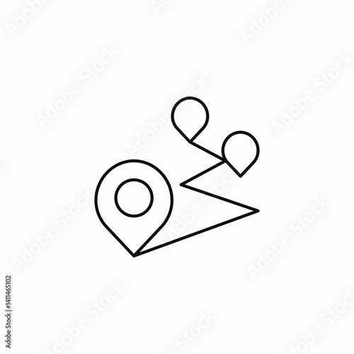 travel points icon sign vector