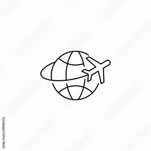 world travel icon sign vector