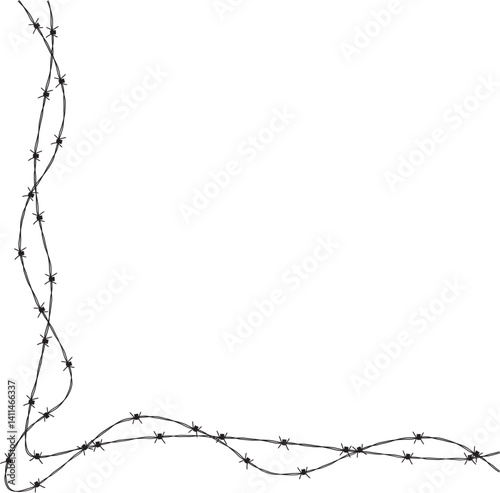 Barbed Wire Abstract Illustration