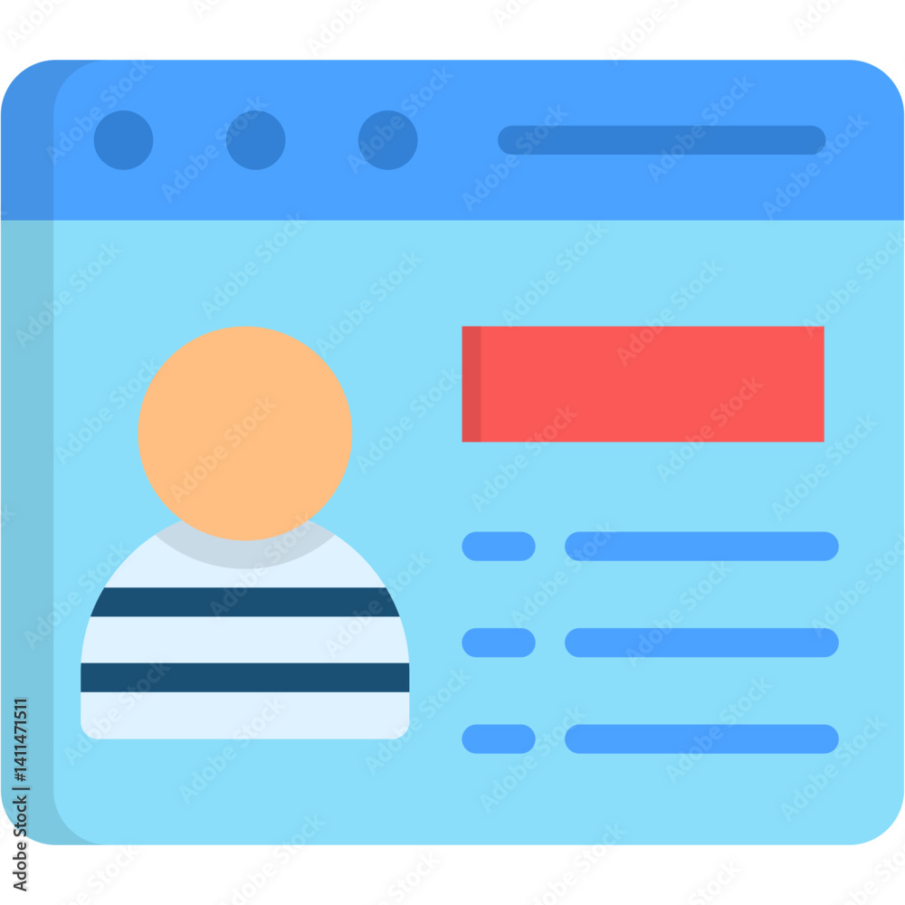 Obraz premium Criminal Database Icon