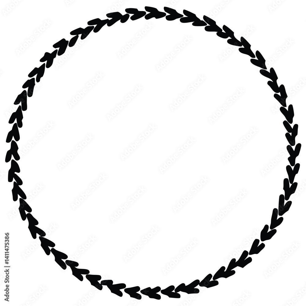 frame made of chain vector on white background