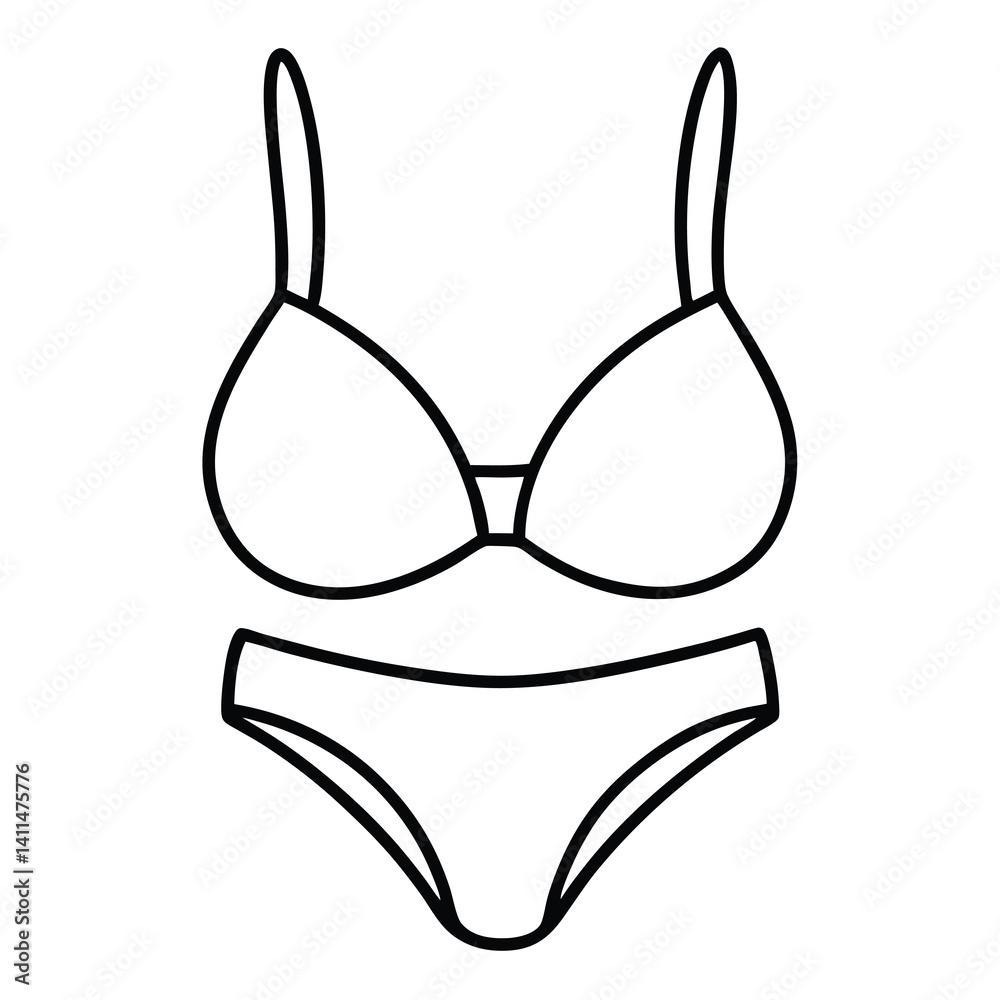black and white lingerie on a white background