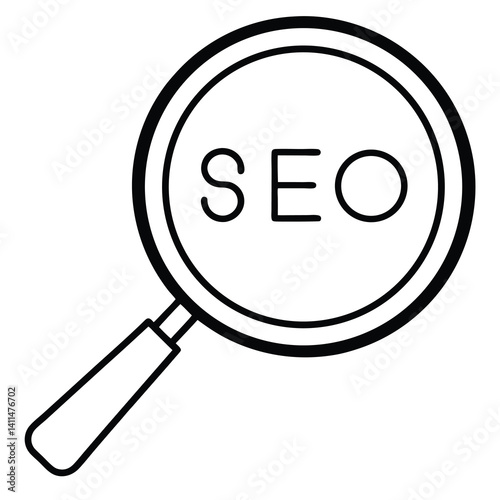 Obraz na płótnie magnifying glass with SEO w salonie