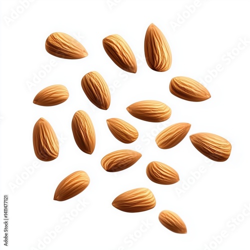 Wallpaper Mural Freshly Roasted Almonds Sprinkled on a White Background with Warm Lighting
 Torontodigital.ca