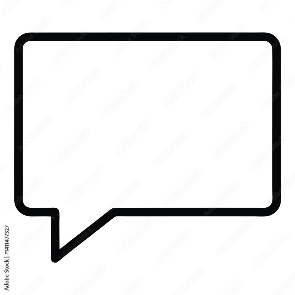 Speech bubble icon vector on a white background