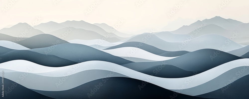 Fototapeta premium Dynamic curves, flowing lines, and abstract grayscale swirls are all incorporated together