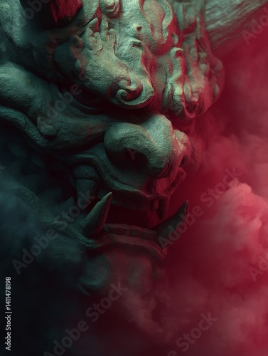 Obraz na płótnie Japanese demon Oni w salonie