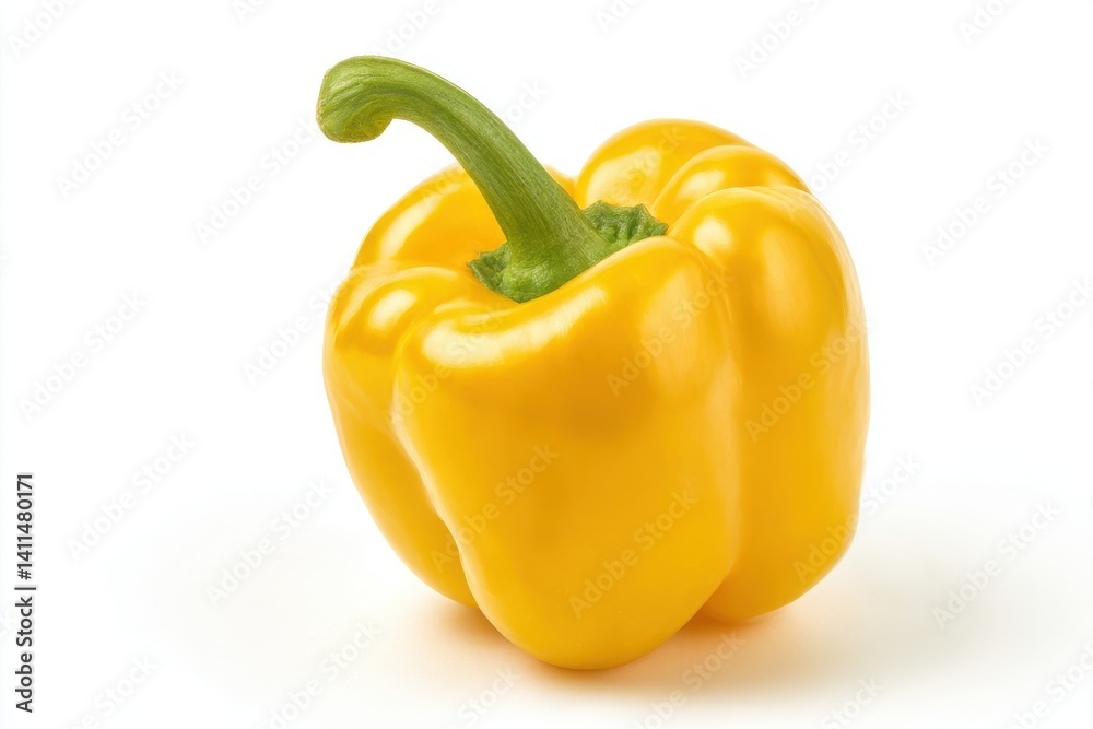 Yellow bell pepper close up isolated on white background Yellow bell pepper close up isolated on white background