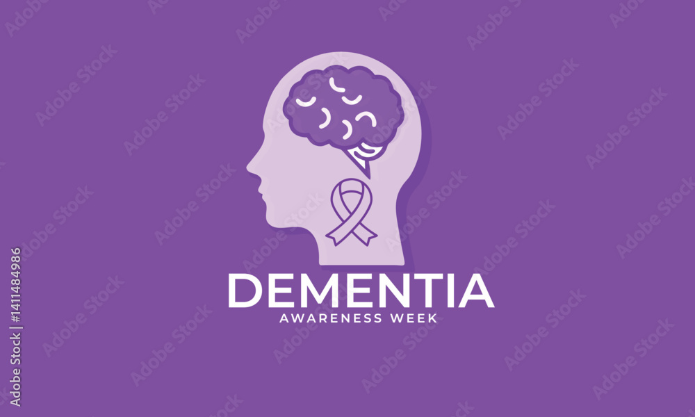 Dementia awareness week. background, banner, card, poster, template. Vector illustration. Dementia awareness week. background, banner, card, poster, template. Vector illustration.