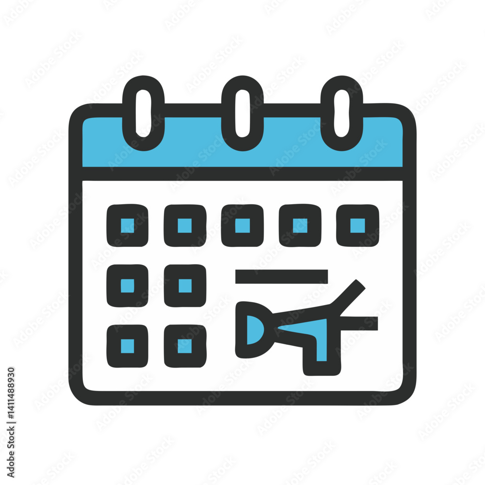 Calendar Icon Representing Booking Schedule or Appointment Management Calendar Icon Representing Booking Schedule or Appointment Management