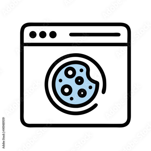 Cookie Symbol Icon Representing Web Consent or User Data Permission