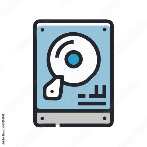 Hard Drive Icon Representing Disk Storage or Data Storage Device