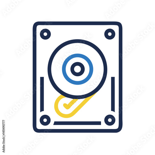 Hard Drive Icon Representing Disk Storage or Data Storage Device