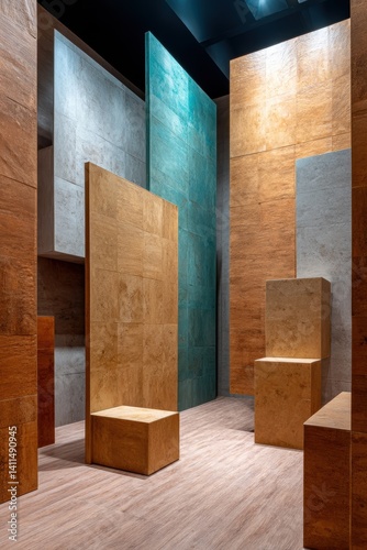 Selection of high-end materials for flooring and wall coverings - marble tile contractor office