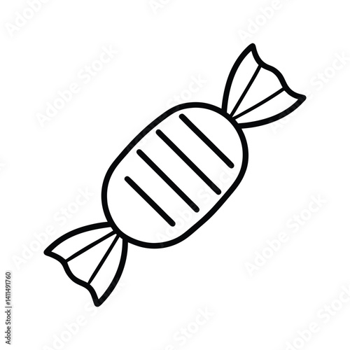 Candy vector Coloring book for kids isolated on white background 