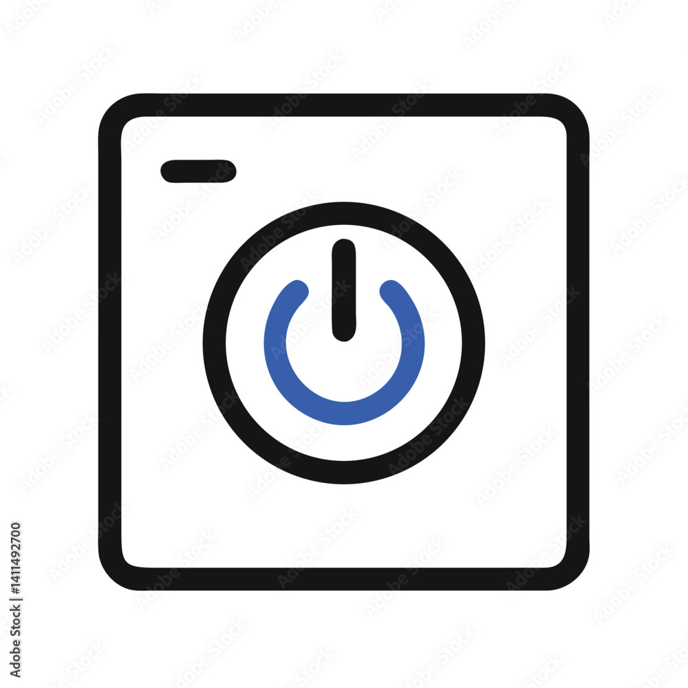 Power Button Icon Representing System Startup and Device Activation Power Button Icon Representing System Startup and Device Activation