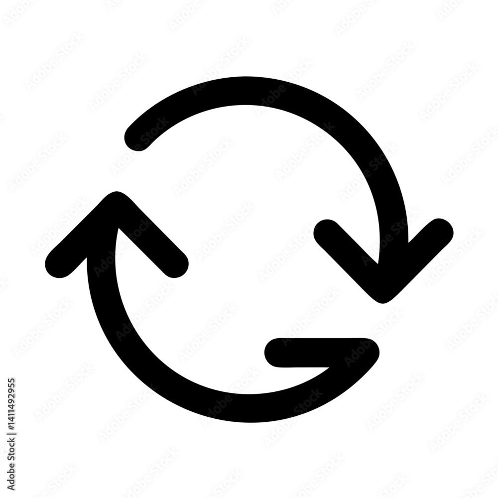 Refresh Arrows Icon Representing Sync and Reload Action Refresh Arrows Icon Representing Sync and Reload Action