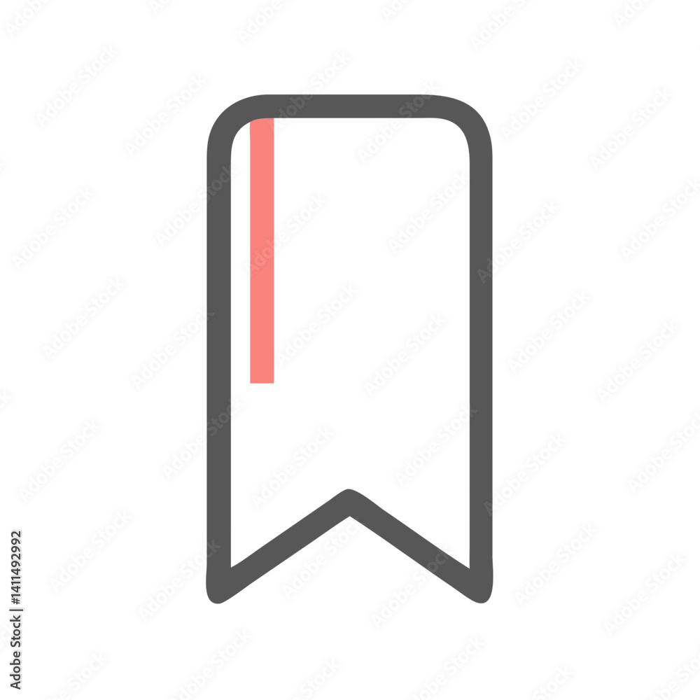 Ribbon Bookmark Icon Representing Saved Item and Bookmarking Ribbon Bookmark Icon Representing Saved Item and Bookmarking