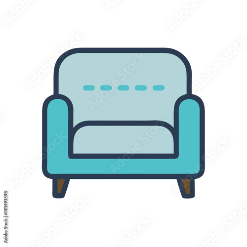 Sofa Icon Representing Lounge Seating and Relaxation Area