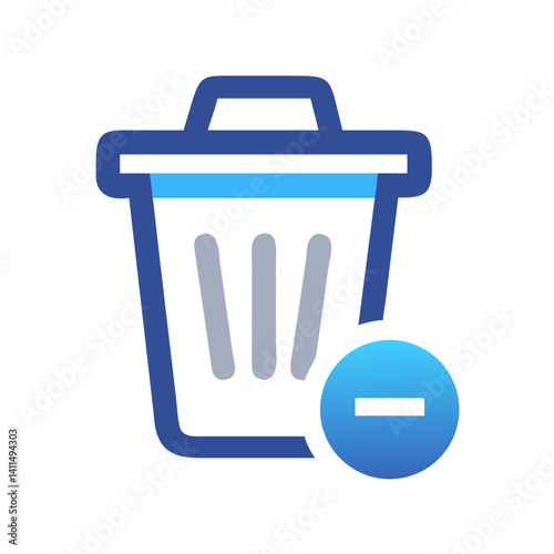 Trash Can Icon Representing Delete Action and Data Removal