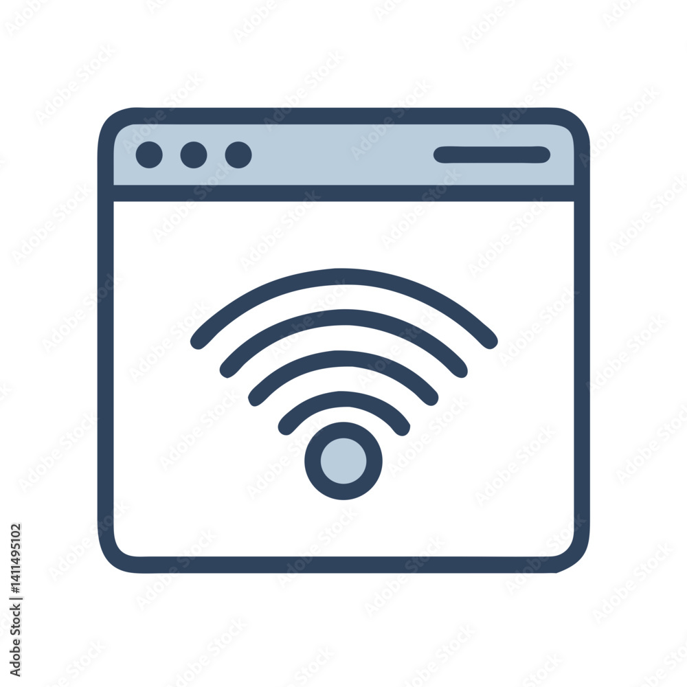 Wi-Fi Symbol Icon Representing Wireless Internet and Connectivity Wi-Fi Symbol Icon Representing Wireless Internet and Connectivity
